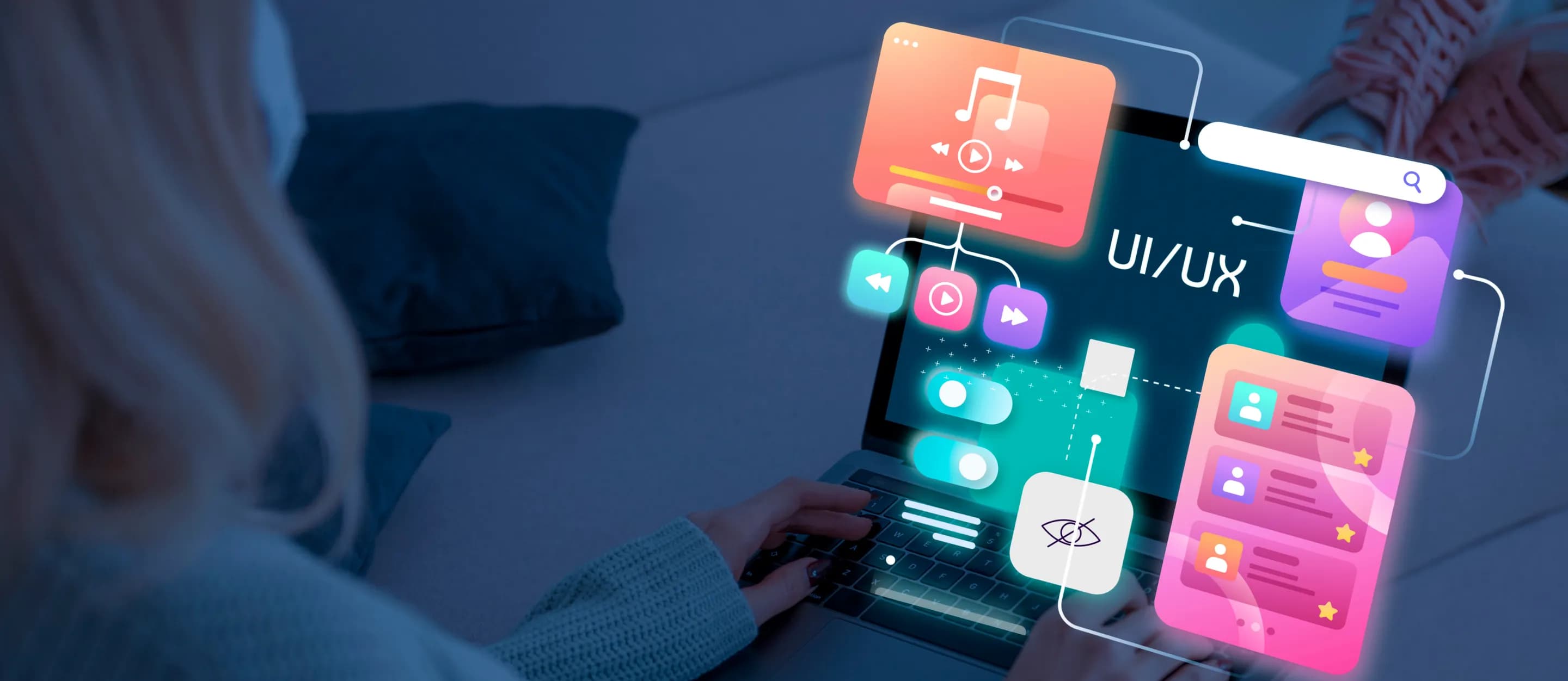 Web designer working on user experience design